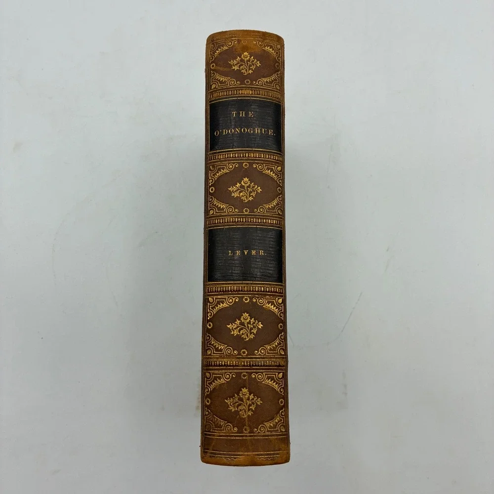 1865 The O'Donoghue Charles Lever Phiz Illustrated Leather Book